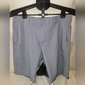 Ben Hogan Men's Light Blue Micro-Pattern Flat Front Shorts